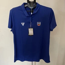 New W/ Logo Womens Level Wear Polo Large Royal Blue 2XL