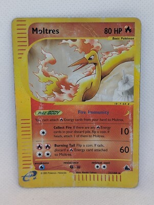 Moltres 21/144 Skyridge Reverse Holo Rare Pokemon TCG Nintendo Legendary Trio