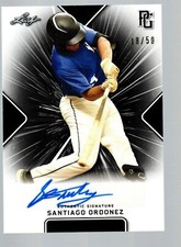 2021 Leaf Perfect Game Showcase Autographs Black #BASO1 Santiago Ordonez 18/50