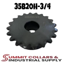 #35 Roller Chain Sprocket B Type 3/4" Bore Hardened 20 Tooth 35B20H-3/4