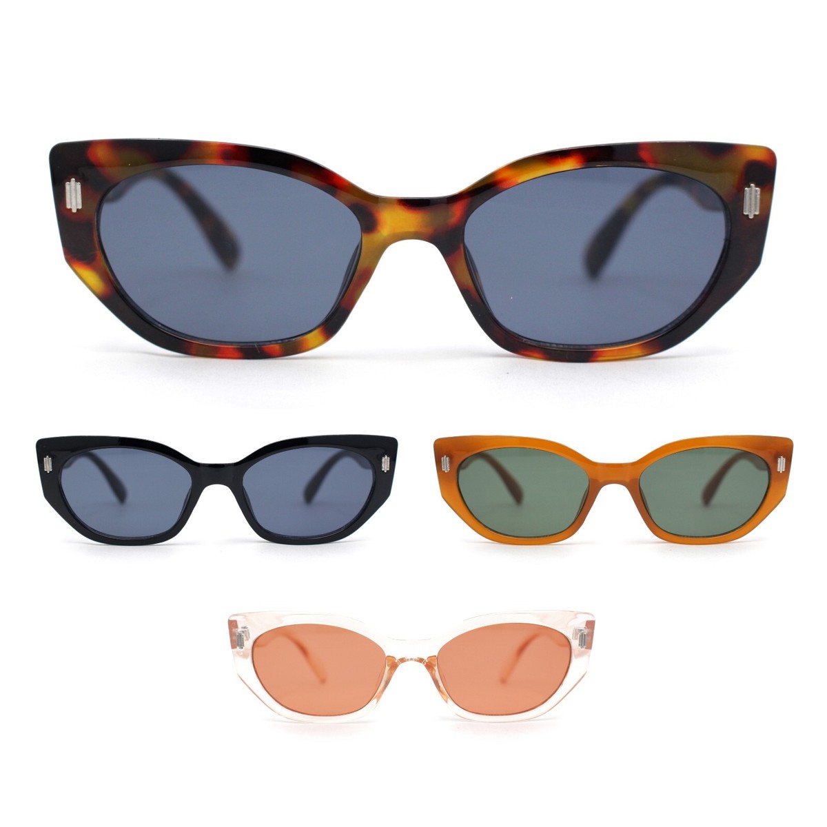 Womens Retro Classy Chic Mod Squared Cat Eye Plastic  display picture 1