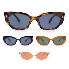 Womens Retro Classy Chic Mod Squared Cat Eye Plastic Sunglasses