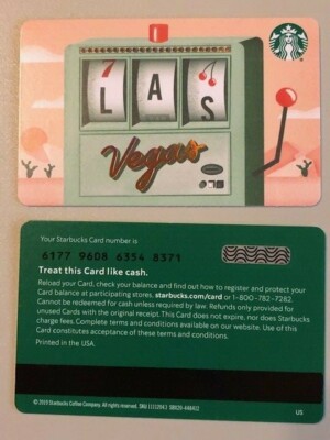 Starbucks Card 2019 2020 Las Vegas Limited Edition NEW Unused MINT 