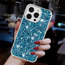 For iPhone 16 Pro Max 15 14 13 12 11 XR 7 8 Shockproof Glitter Sparkle TPU Case