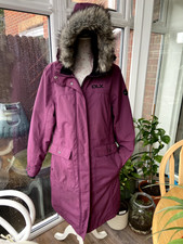 Trespass Dlx Ladies Waterproof Down Parka Jacket, Longer Length, Size Large