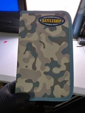 Battleship Classic Naval Combat Game Travel Edition Camo Zippered Case See Note