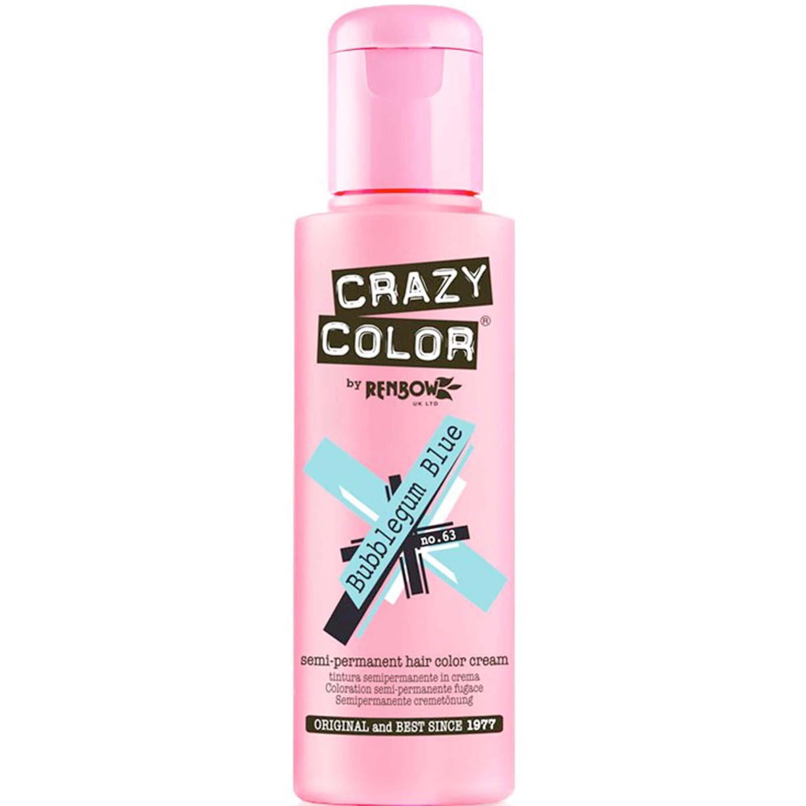 Renbow Crazy Color Crazy Color Semi Permanent Hair Dye - Bubblegum Blue 100ml
