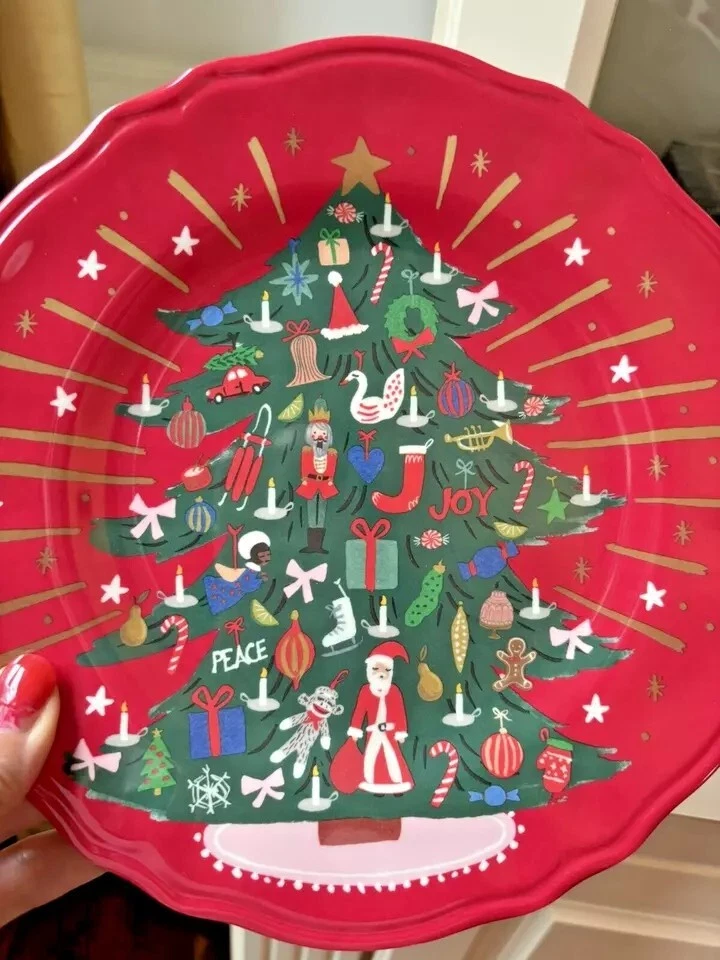 Pottery Barn Nutcracker Christmas PLATE Candy Cane Utensil  CUP holiday SET 12 h - Image 3 of 4