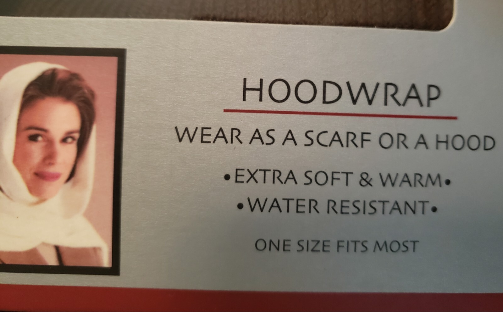 AXXENTS Women Head Hoodwrap Scarf or Hood Brown One Size Extra Soft Water Resist image 3