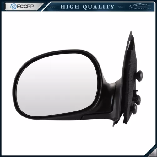 Driver Side Power Mirror For 1997-2004 Ford F150 Manual Fold Black