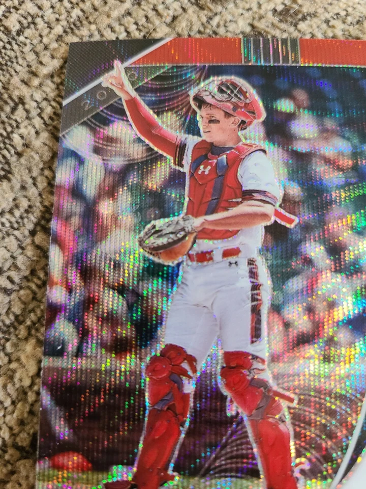 Drew Romo 2020 Panini Prizm Draft Picks Rookie Baseball Card PDP35 Red Wave  - Image 2 of 4