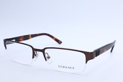 New Versace VE 1184 1269 Brushed Brown Metal Rectangle Eyeglasses 53mm Amazon.com: Versace VE 1184 1269 Brushed Brown Metal  main image 4