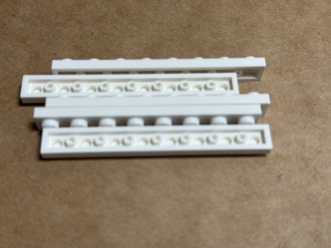 LEGO Parts - White Plate 1 x 8 - No 3460 - QTY 5 | eBay