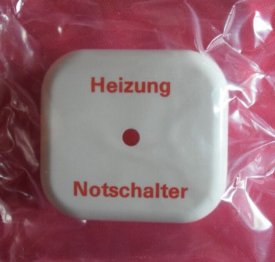 Busch Jäger LX- 2756-204 Einzelwippe, rote Kalotte, Heizungs-Notschalter alpinw