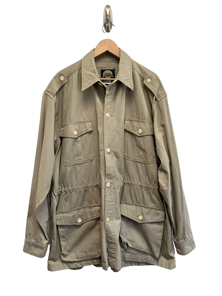 Vintage Cabelas Safari Shirt Jacket Shacket Canvas Utility Field Coat XXL  Tall | eBay