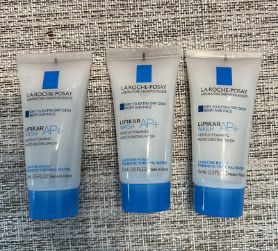 La Roche-Posay LIPIKAR AP+ WASH Foamng Moisturizng~*Pack of  3* 0.5oz/1.5oz D