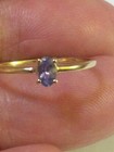 NATURAL BLUE TANZANITE NOT ENHANCED 925 SILVER STAMPED GOLD PLATED RING SIZE 7 — photo 4