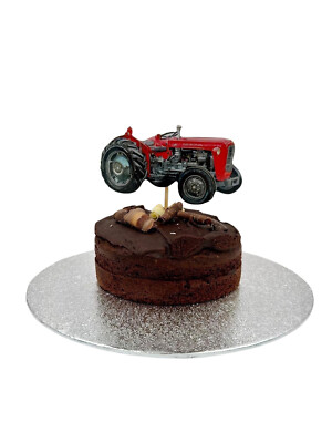 Roter Traktor Kuchenaufleger - Massey Ferguson Traktor Kuchendekoration WT18CT