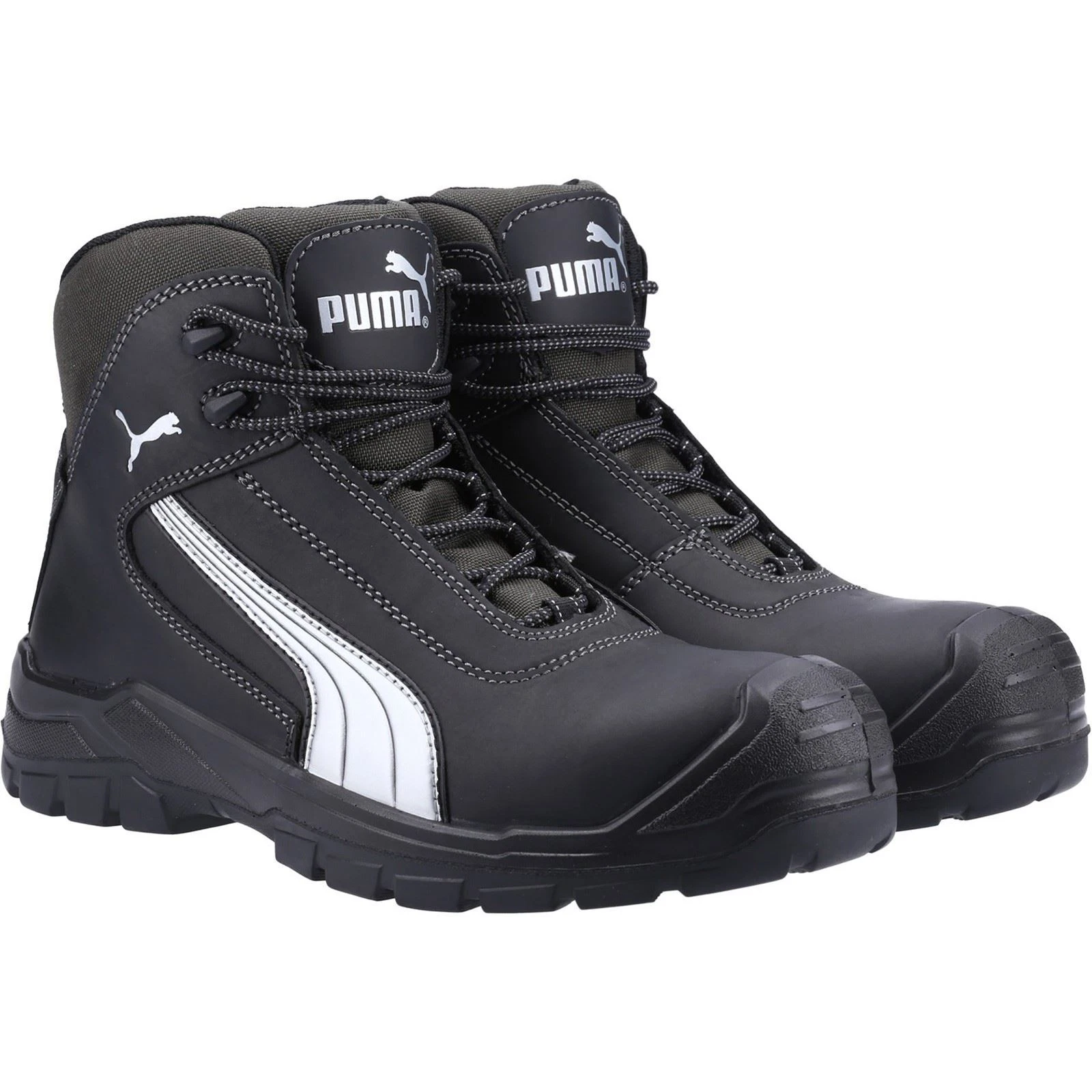 Stivali di sicurezza Puma Safety Cascades Mid in pelle nera nuovi