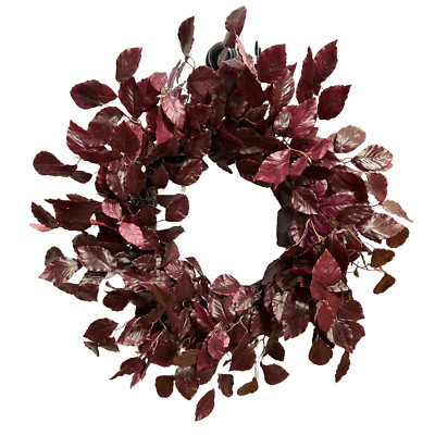NEW - Threshold x Studio McGee - All-Season Burgundy Wreath, 26''x26''