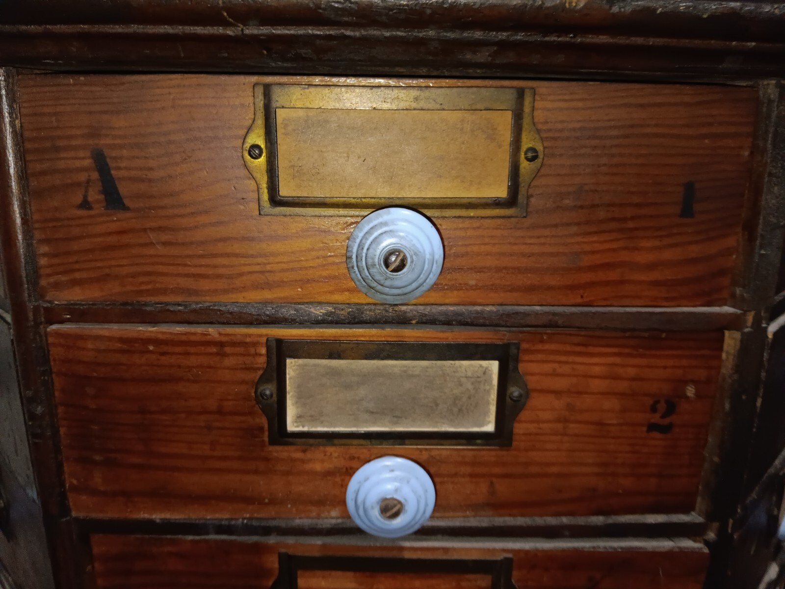 Antique American Bolt & Screw Co.Bin Dayton Octagon Hardware 96