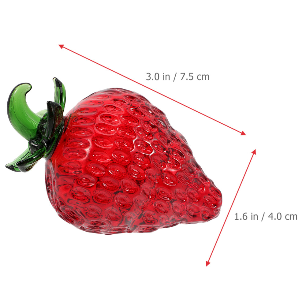 Cabilock 2pcs Crystal Fruit Ornaments Decorative Simulation