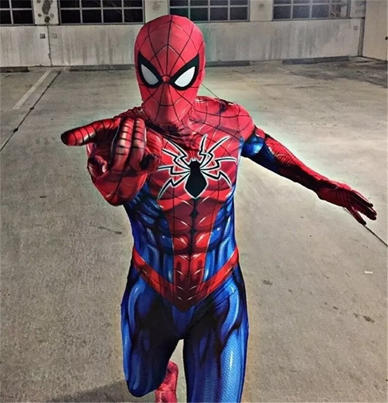 Spider-Man The Animated Series Cosplay Costume Bodysuit Peter Parker  Jumpsuit