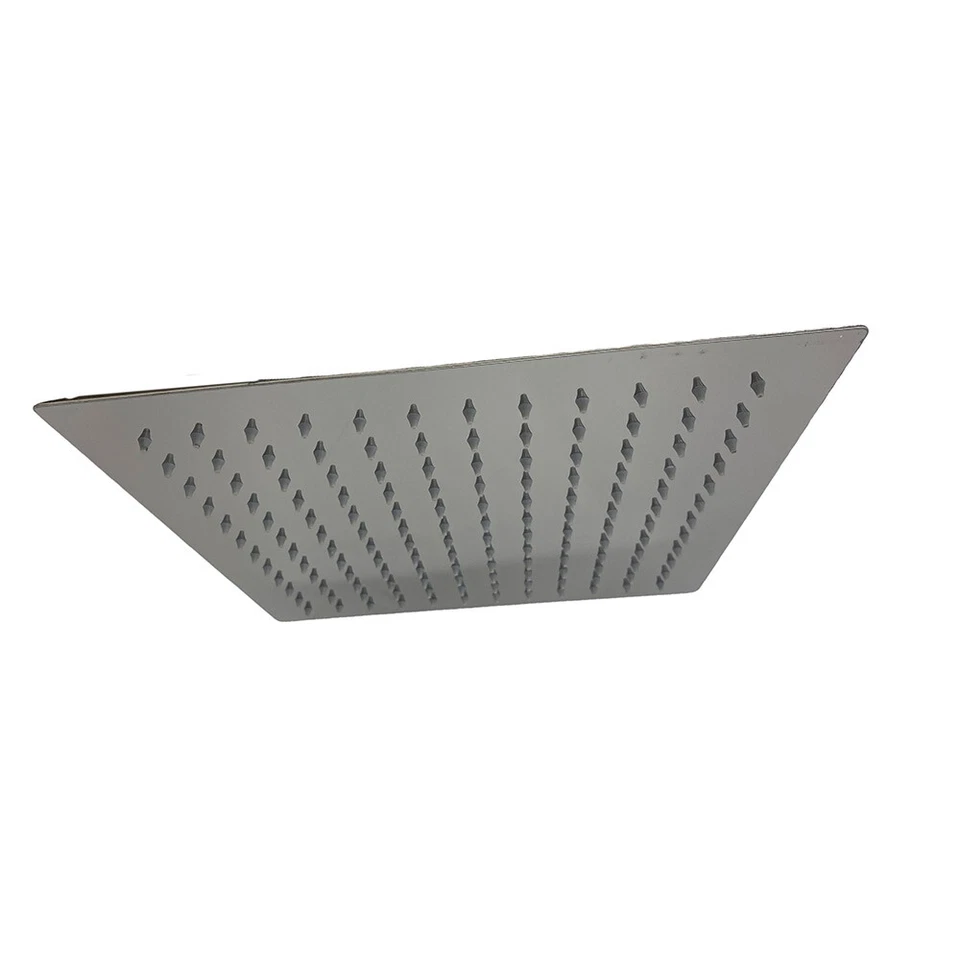 VETRINEINRETE Soffione per doccia da bagno slim quadrato 30x30 cm effetto pioggia cromato