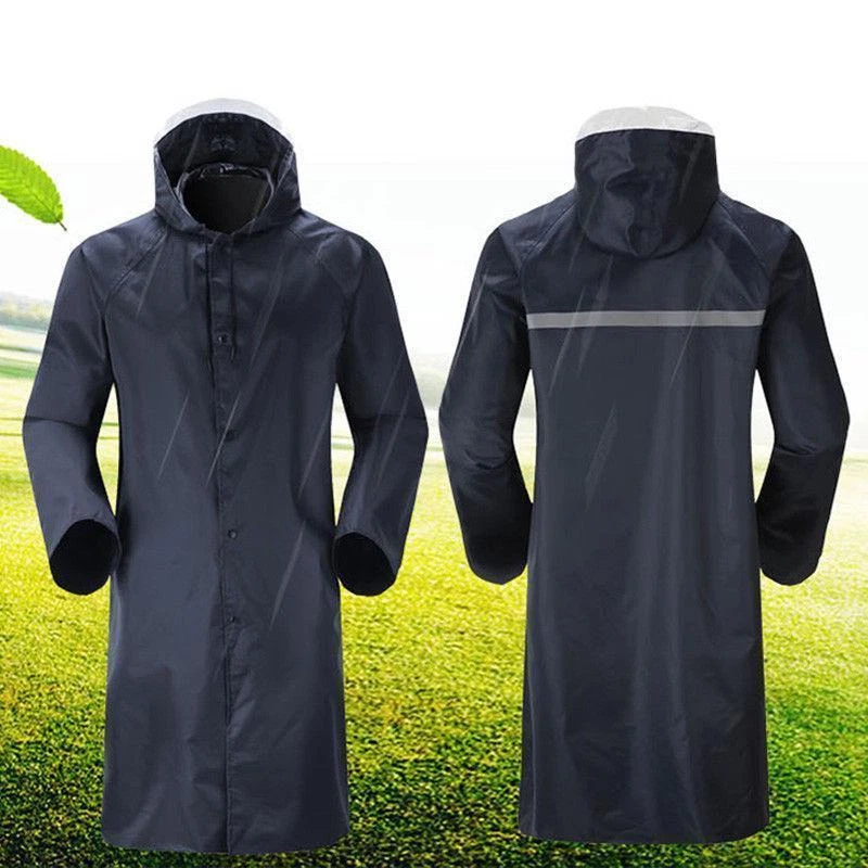 Men's Waterproof Raincoat Lightweight Casual Hooded Rain Coat Long Jacket
Opens in a new window or t