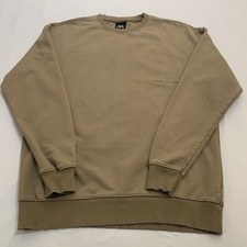 ZARA BEIGE UNISEX CREWNECK SWEATSHIRT, SIZE S,   STATE OF LIVING  PRINT
