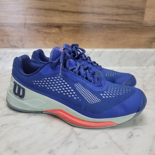 Wilson Rush Pro 4.0 Womens Shoes Sz 9 Clay Tennis Pickleball Sneakers WRS330700 - Afbeelding 2 van 13