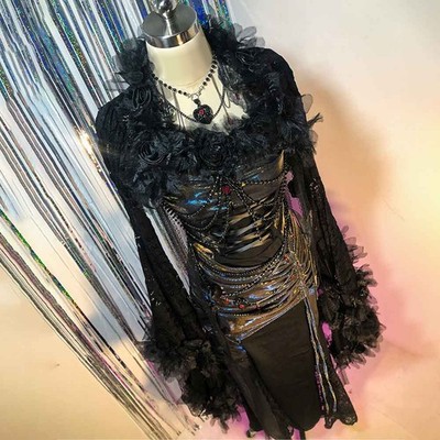 Kawaii Emo Goth E-Girls Harajuku Grunge Cyber Punk Rock Y2K Tops Gothic Kleid