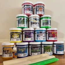 Green Galaxy Water Based 14 Ink Kit 14 QUARTS Brand New Sealed Beautiful Colors