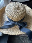 Helen Kaminski Classic 5 Bretton Straw Hat Summer Bow Flower Insignia UPF 50+ — photo 3