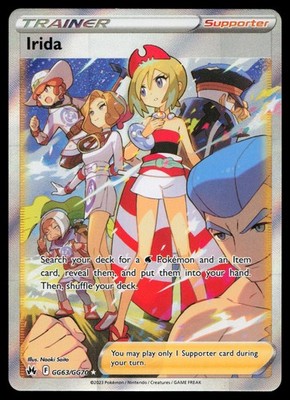Irida GG63/GG70 SWSH: Crown Zenith: Galarian Gallery Holo Pokemon Card