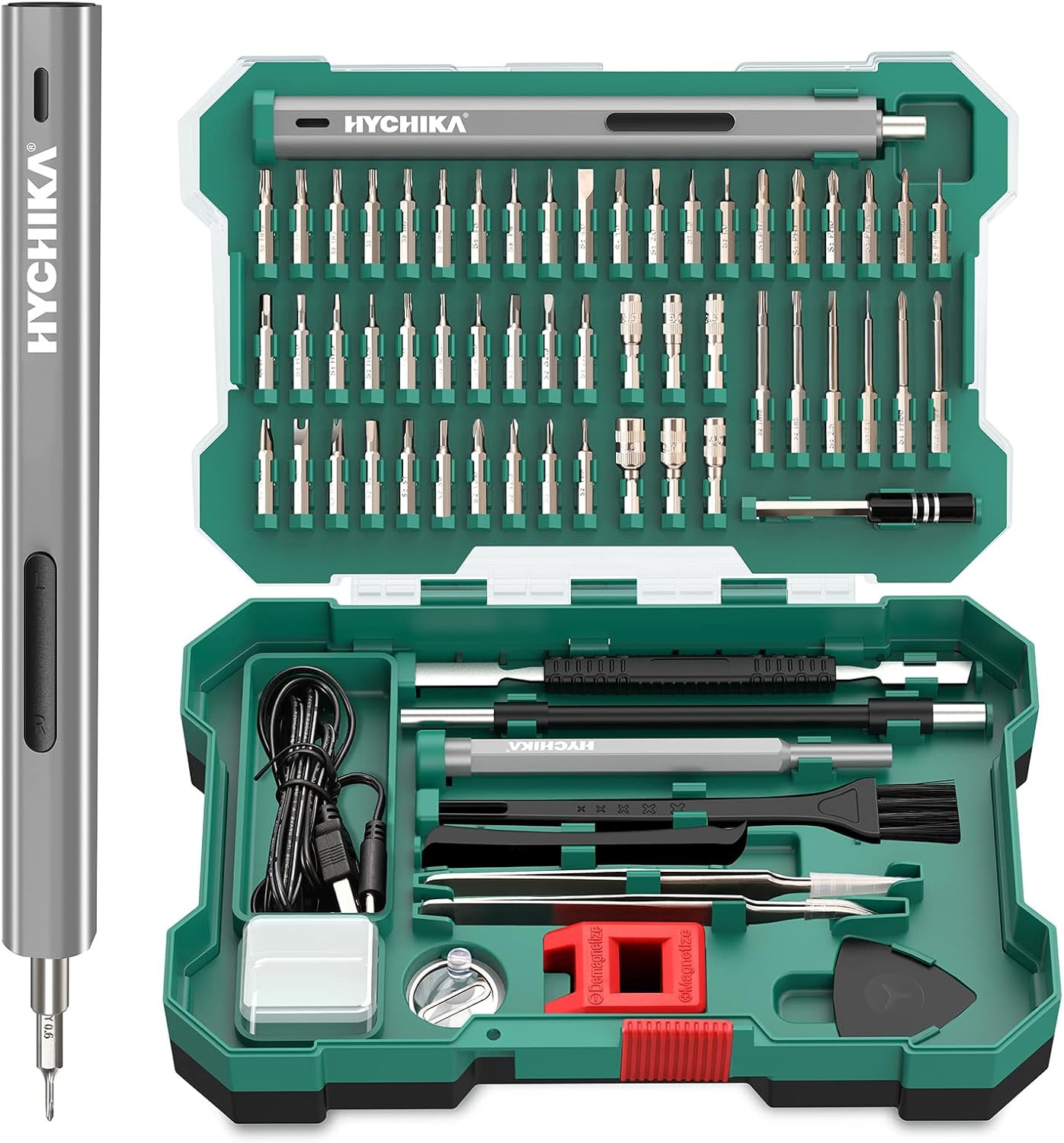 Set Cacciaviti Precisione HYCHIKA 67 in 1 Elettrico USB-C per PC