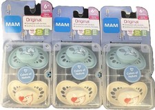 MAM Original Pacifier 6 Months RACCOON/FOX 3PKS OF 2 Pack 6-TOTAL