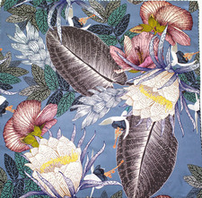 100 Mulberry Silk Shawl 65X65cm Square Scarf Bandanna leaf Print Wrap new