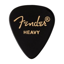 Used Fender Classic Celluloid 351 Shape Heavy 12-Pack Picks, Black