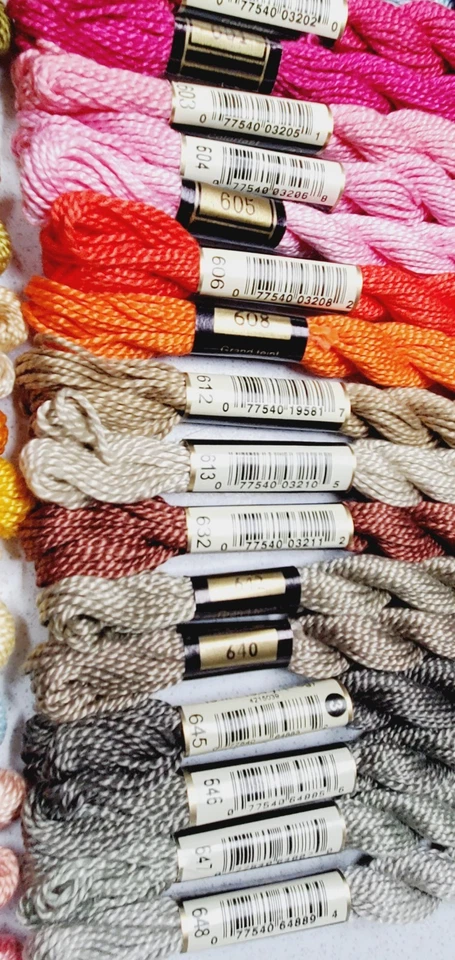 50 DMC #3 Perle Pearl Embroidery Floss Lot of 50 Different Colors 504 to 760 - Image 3 of 4