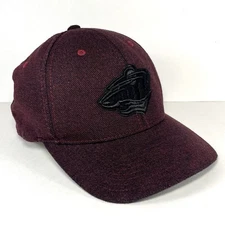 Old Time Hockey Minnesota Wild 2000 Flex Fit Fitted Cap/Hat Burgundy Size S-RARE