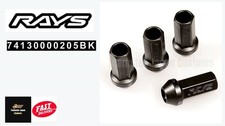 Rays Oem Racing Lug Nut L48 Longopen End Type 4pc 12x1.25 Bk Black 17hex Jdm