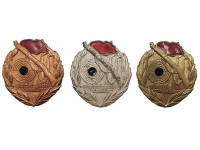 DDR Kampfgruppen Kampftruppen Schiessabzeichen Gold Silber Bronze Badges M035 - Bild 1 von 2