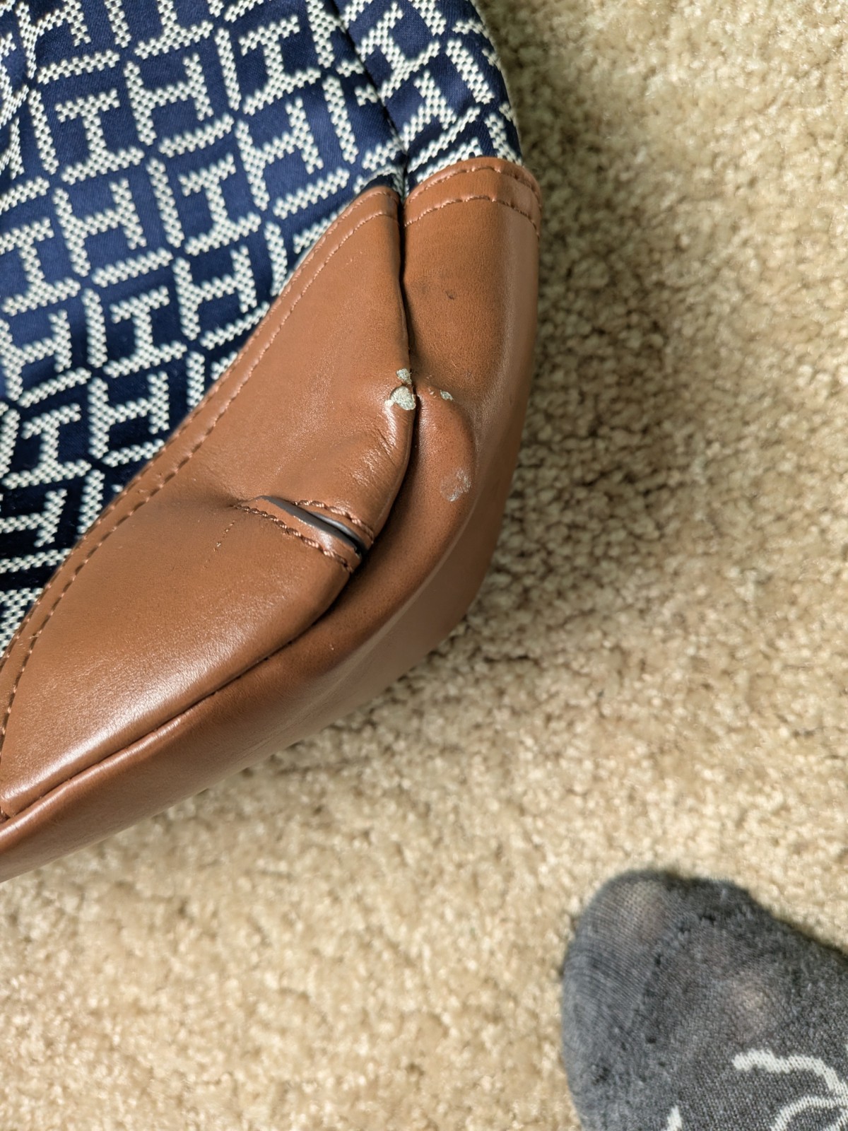 Tommy Hilfiger Bag Purse Navy Blue Monogram Logo thumbnail 5