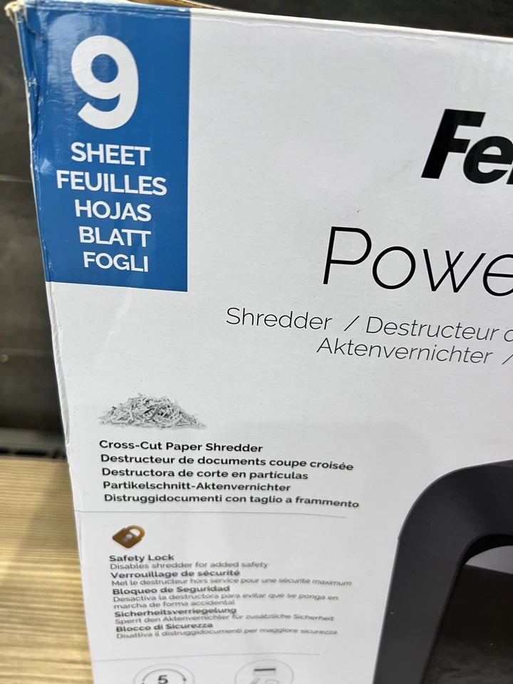 Fellowes Paper Shredder for Home Office Use - 9 Sheet Cross Cut Shredders Home - Image 3 of 4