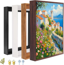 Floater Frame for 1.25 Thick Canvas, Available in 25 Size and 4 Color, Wood-Loo