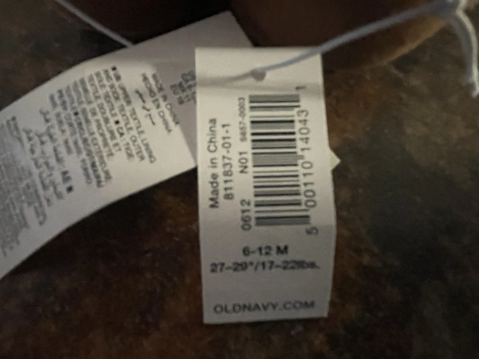 Old Navy 6-12 Months Brown Suede & Faux Fur Booties Shoes New With Tags - Image 4 of 4