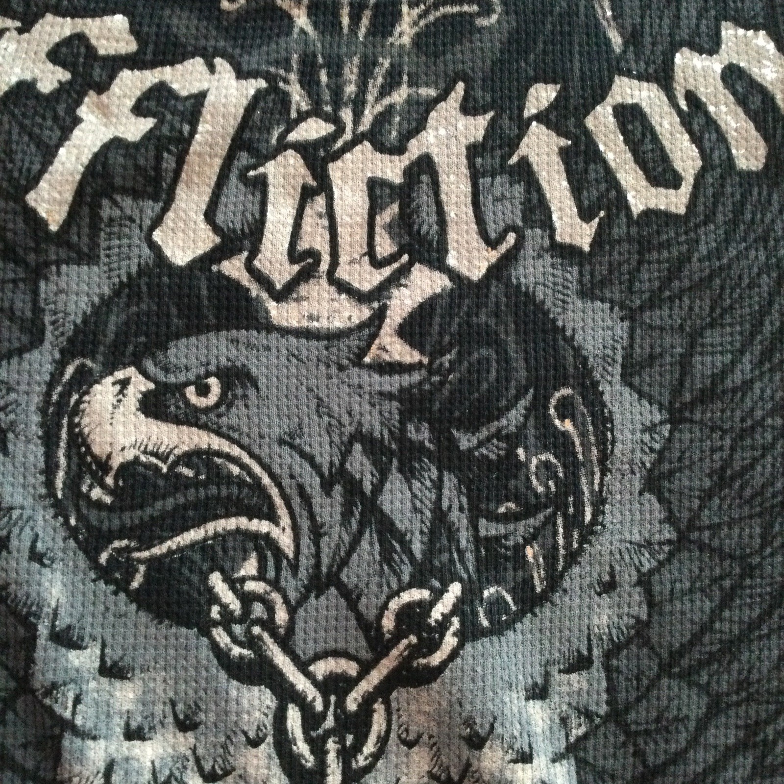 Affliction Eagles Graphic Gothic Black Gray  Muscle Shirt Made In The USA Medium image 9