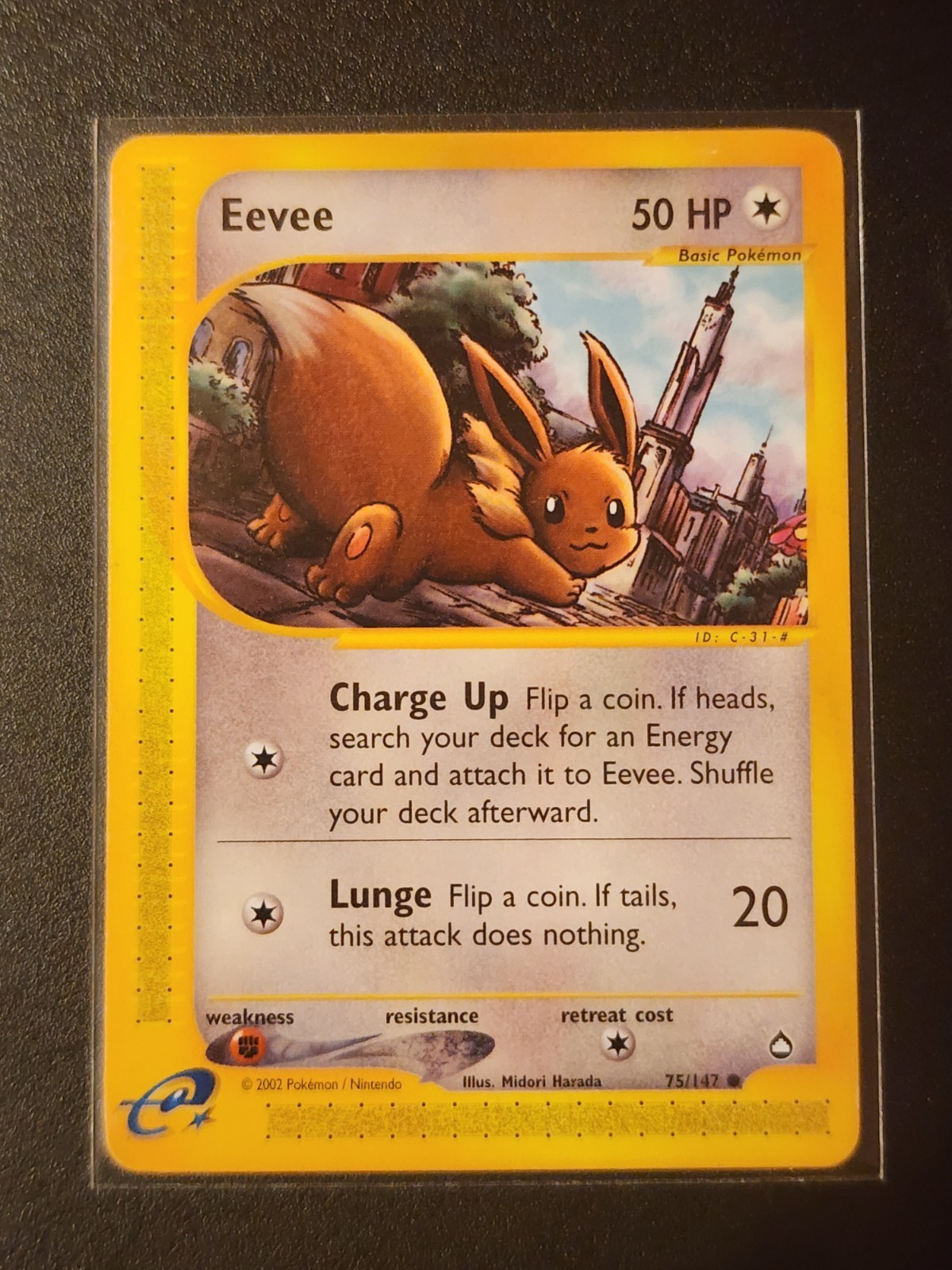 Eevee - Aquapolis 75/147 2002 - E Reader - Pokémon TCG - WOTC - NM Card