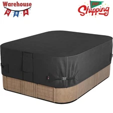 Outdoor Waterproof Rectangular Hot Tub Cover 85 X 62 Inch Fit 84 X 61 or 83 X 60